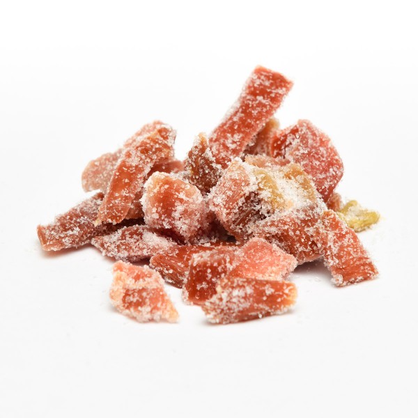 Low carb sweets - allulose candied rhubarb