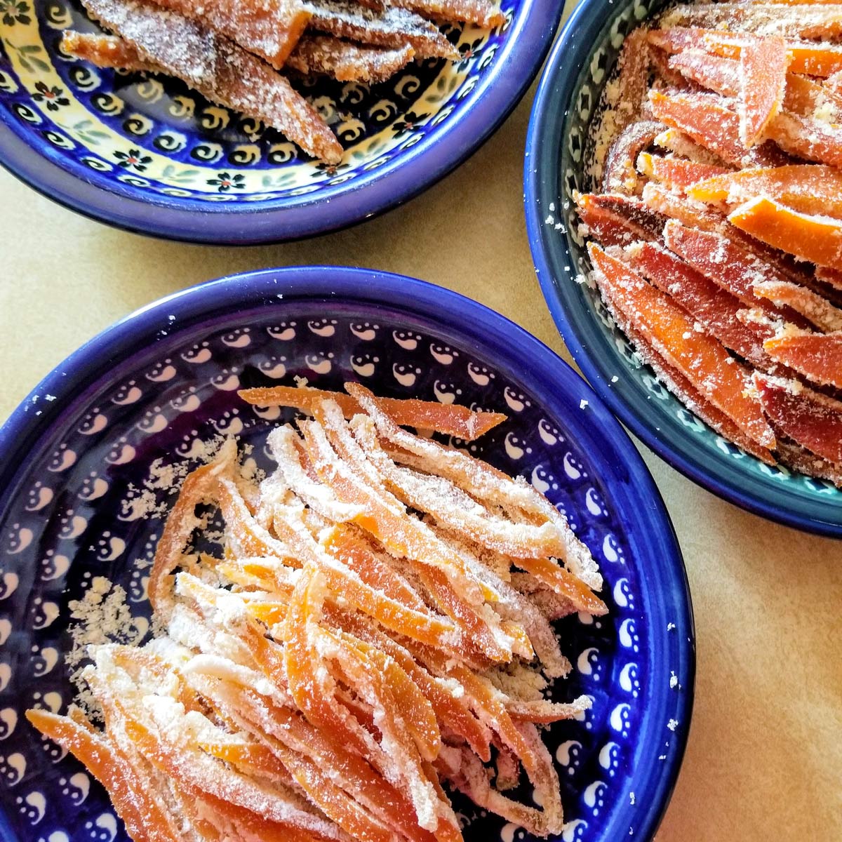 Low carb candied citrus rinds